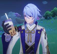 New character from Genshin Impact Kamisato Ayato loves bubble tea! Anyone  hyped for his release? : r/lingling40hrs