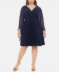 Plus Size A Line Cape Dress