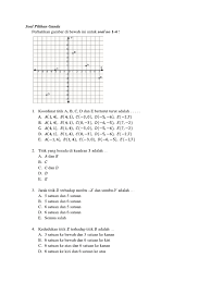 Soal koordinat kartesius kelas 8 beserta jawabannya. Download Soal Matematika Kelas 8 Smp Koordinat Cartesius Scribd