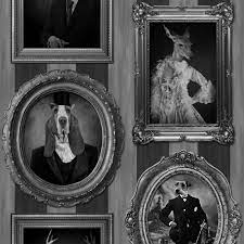 Elle pourra être cravate cabaret ou cravate gangster et mafieux. Muriva Papier Peint Rayures Vintage Chiens Dans Cadres Cerfs Rennes Noir Blanc Gris J59309 Amazon Fr Bricolage