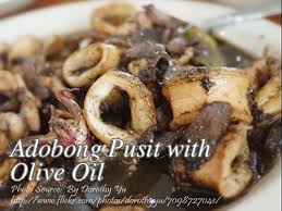 Adobong Pusit With Olive Oil Panlasang Pinoy Meaty Recipes Recipe Adobong Pusit Adobo Pusit Recipe