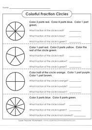 Colorful Fraction Circles With Answer Key Fractions Worksheets Fractions 3rd Grade Fractions