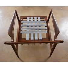 31.25 wide x 32.25 deep x 28 inches high, with a seat height of 17 and arm height of 22 inches. Vintage Danish Modern Ib Kofod Larsen Sculpted Blade Arm Lounge Chair For Selig At 1stdibs