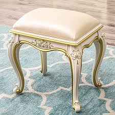 Solid Wood Makeup Stool European Dressing Table Chair Dressing Table Stool Padded Bench Cha In 2020 Dressing Table With Chair Dressing Table With Stool Padded Bench