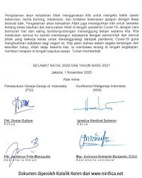 Rabu, 23 desember 2020 12:50 wib. Katolik Keren Tema Pesan Natal Bersama Pgi Kwi 2020 Facebook