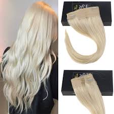 For single piece halo extensions: Best Clip In Hair Extensions On Amazon Stylecaster