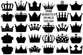 Black Crown Silhouettes Ai Eps Png Crown Silhouette African Crown Lotus Tattoo Design