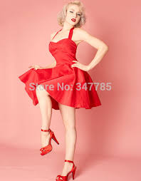 3:59 las pinup oficial recommended for you. Robe Retro Rockabilly Vintage Inspiree Du Style 50s Swing Up Mini Licou Rouge Grande Taille Et 4xl Tenue De Soiree Ete Aliexpress