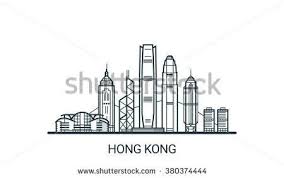 Hong Kong Icons Stock Photos Images Pictures Skyline Drawing Hong Kong Tattoo Skyline Tattoo
