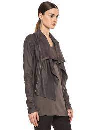 Rick Owens Clean Calfskin Leather Biker Jacket In Kool Aid Calf Skin Leather Biker Jacket Biker Jacket