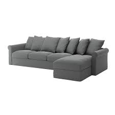 Gronlid Bezug 4er Sofa Mit Recamiere Ljungen Mittelgrau Ikea Osterreich In 2020 Sofa Stoff Ikea Recamiere