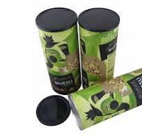 Muesli Nuts Packaging Paper Food Grade Canister Round Composite Tube With  Easy Peel Off Lid