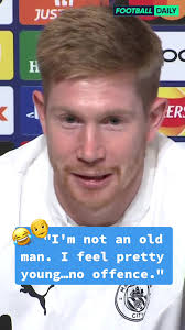 Kevin De Bruyne responds to a journalist saying he feels like an old man  now #mancity #manchestercity #championsleague #ucl #kevindebruyne