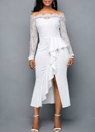 Beautiful Dresses Dress Dresses Rosewe White Sheath Dress Lace Dress With Sleeves Lace Dress Outfit