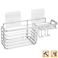 Joyfamy No Drilling Adhesive Shower Caddy Stainless Steel Bathroom Kitchen Storage Shelf Basket For Soap Shower Shelves Shower Caddy Stainless Steel Bathroom