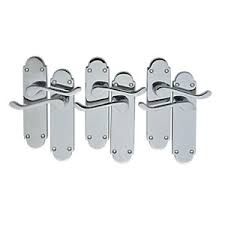 Coloured Door Furniture Wickes Vancouver Victorian Shaped Latch Door Handle Set Chrome 3 Pairs Sc 1 St Wickes