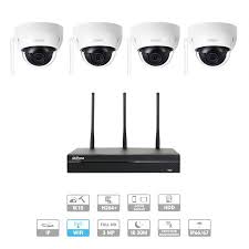 Kit Videosurveillance 1 A 4 Cameras Domes Dahua 3mp Wifi Antivandalisme