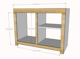 2 burner induction kitchen on top, fridge freezer and dishwasher integrated into the construction. Barn Door Cabinet With Mini Fridge And Microwave Ana White