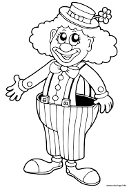 Un clown est un personnage comique de l'univers du cirque, dont le nom est emprunté à l'anglais. Coloriage Clown Amusant Et Drole Jecolorie Com