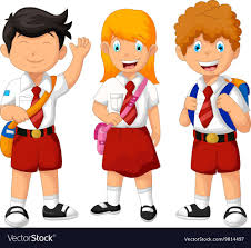 Anak sekolah pakai masker vector / jual sepatu sekolah. Vector Illustration Of Funny Three Student Cartoon Download A Free Preview Or High Quality Adobe Illustrator Ai Eps Student Cartoon Cartoons Vector Cartoon