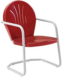 Crosley Furniture Griffith Metal Outdoor Chair Red In 2020 Outdoor Chairs Metal Outdoor Chairs Metal Chairs