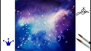 _ 6) du aufgaben gestern alle (machen) ? Galaxie Malen Aquarell Acryl Rubbelkrepp How To Paint Galaxy Speedpainting Youtube