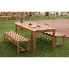 Outdoor Anderson Teak Hampton 3 Piece Patio Dining Set Canvas Forest Green Patio Dining Set Teak Dining Table Teak Outdoor Furniture