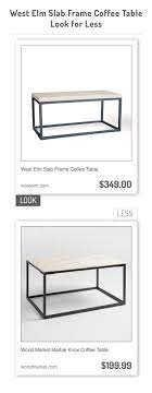 Finished in a rich dark black tapered legs, this wood and marble coffee table coordinates well with most décor styles. West Elm Slab Frame Coffee Table Vs World Market Marble Knox Coffee Table Table Coffee Table Marble Coffee Table