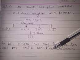 Each of his daughters has a brother. If Mr Smith Has Four Daughters And Each Daughter Has A Brother How Many Children Does Mr Smith Have Quora