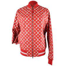 Louis Vuitton Supreme X Leather Bomber Varsity Jacket Monogram Ltd Ed 50 New Louis Vuitton Supreme Supreme Clothing Leather Bomber