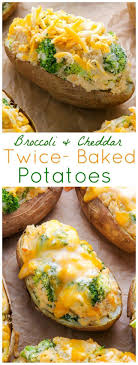 Broccoli And Cheddar Twice Baked Potatoes Baker By Nature Recipe Baked Potato Recipes Twice Baked Potatoes Recipes