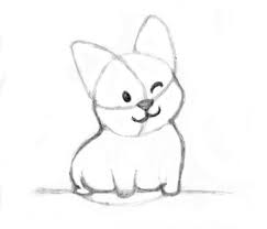 This will be the back ear, it should be smaller than the one you already drew but should come up to the same height. How To Draw A Kawaii Dog Corgi In 10 Steps Drawing Dog