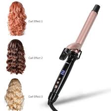 1 Inch Hair Curling Iron Wand Ceramic Anti Scald Fast Curl Hair Livingbasics