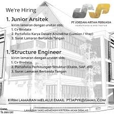 Jadi lowongan kerja smk jurusan rpl banyak, tinggal anda mencari informasinya. Lowongan Kerja Junior Arsitek Structure Engineer Di Pt Jordan Artha Perkasa Lokerjogja Id