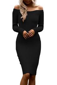 Acheter des robes longues moulantes pas cher à manches longues pour les femmes de bonne qualité à un prix bas dans la. Prix 16 71 Robes Pull Tricot Noir Manches Longues Moulante Mi Longue Modebuy Com Modebuy Mo Knit Sweater Dress Midi Dress Bodycon Long Sleeve Sweater Dress