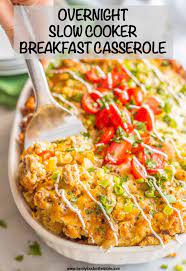 If you like bacon, ham, and breakfast sausage you're going to love this pork lover's keto breakfast casserole! Overnight Slow Cooker Breakfast Casserole Family Food On The Table