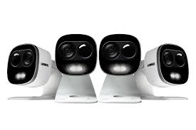 Wifi Hd Outdoor Camera With Motion Activated Bright White Light Two Way Audio 65ft Night Vision 4 Pack Lorex