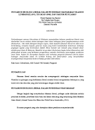 Pengaruh yang merosakkan pemikiran muslim. Pengaruh Ideologi Liberal Dalam Pendidik