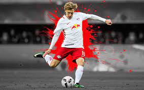 Das geburtstagskind emil forsberg schoss uns zur führung. Download Wallpapers Emil Forsberg 4k Rb Leipzig Art Swedish Football Player Splashes Of Paint Grunge Art Creative Art Bundesliga Germany Football For Desktop Free Pictures For Desktop Free