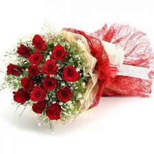 Perfect Rosy Red Roses In Red Packing Online Flower Delivery Flower Delivery Red Roses