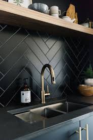 Cuisine Noire Et Bois Cuisine Noire Et Bois Credence Cuisine Noire Et Bois Ilot Cuisine Noire Credence Cuisine Interieur Moderne De Cuisine Deco Carrelage
