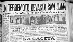 Publicado por luis alberto ibañez en 16:26 no hay comentarios: El Terremoto De San Juan Recordo Al De 1944 La Gaceta Tucuman