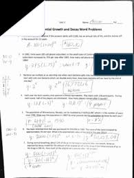 Exponential growth and decay word problems find a bank account balance if the account starts with $100, has an annual rate of 4%, and the money left in the account for 12 years. Pc Expo Growth And Decay Word Problems Solutions Teaching Mathematics
