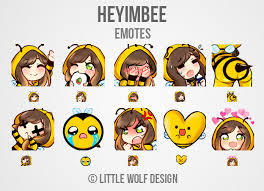 Portfolio Custom Emotes Custom Twitch Graphics Channel Art Cute Little Drawings Channel Art Line Sticker