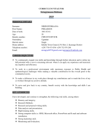Your curriculum vitae (cv) or resume is often the first impression you'll make on a prospective employer, and it's important to stand out amongst the crowd. Cv Phillimon Public Health Medical