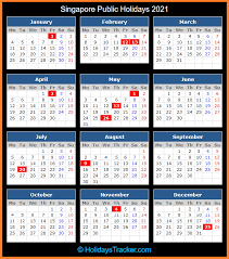 If august 9th falls on a weekend, then a public holiday will be observed on the following monday. Singapore Public Holidays 2021 Holidays Tracker