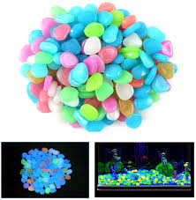 Amagabeli glow pebbles absorb sunlight , lamp and fluorescent light, glow in the dark place. Amazon Com Qiaoniuniu 100 Pcs New Colorful Glow In The Dark Pebbles Stones Rocks For Fish Tank Aquarium Garden Walkway Pet Supplies