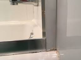 If your shower has peeling caulk or no caulk at all, take the time to get the seams sealed properly. Shower Door Leakage Caulk Or Silicone