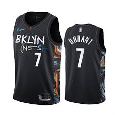 He posted a photo online of his new nets jersey hanging in the brooklyn locker room. Men Nets Kevin Durant Black Jersey City