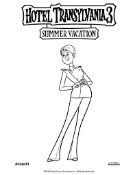 Hotel Transylvania 3 Coloring Pages Printable Ericka Van Helsing Hotel Transylvania Coloring Pages Free Hotel